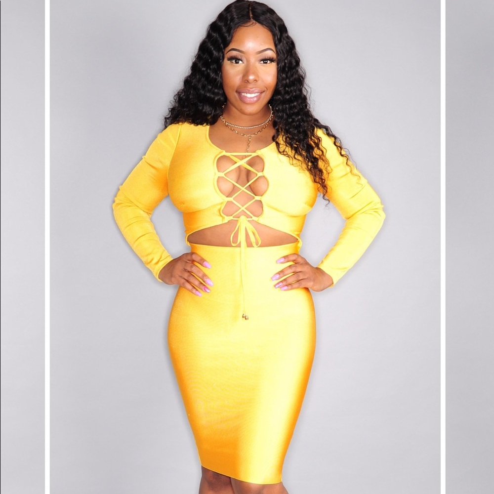 Sexy yellow dress